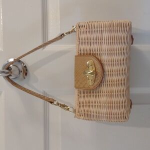 Monet Vintage Rattan Handbag